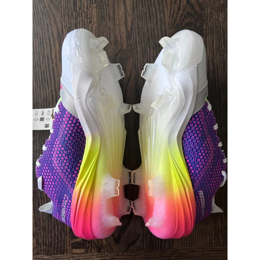 Adidas Adizero Impact TPU Baseball Cleats Mens 7.5 White Pink Yellow IH3477